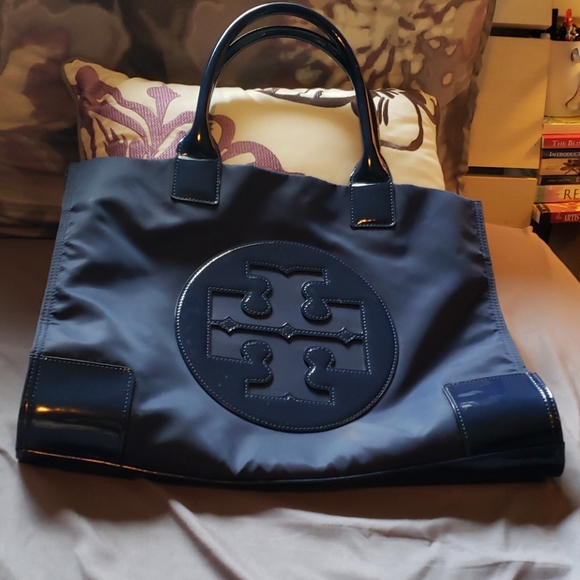 Tory Burch Handbags - Tory Burch Ella Mini Tote Tory Navy